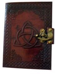 2548 - Triquertra Knot Embossed Leather Journal